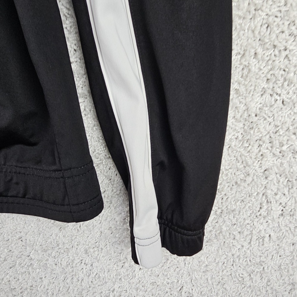 Puma Black Full Zip Track Jacket Womens XL White Stripe Retro Athletic Slim Fit - Picture 12 of 12